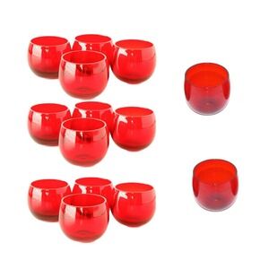 Roly Poly Glasses Cranberry Lustre Set of 14